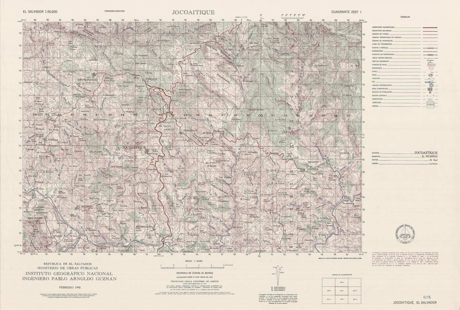 (image for) El Salvador #2557-01: Jocoaitique. 1969. - Click Image to Close