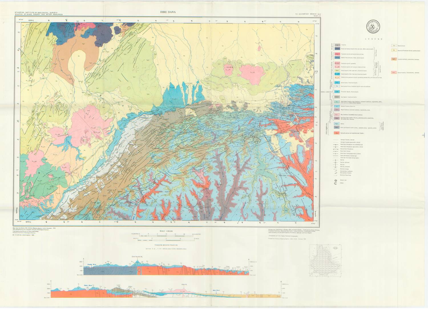 (image for) Ethiopia Thematic: Geological Map of Dire Dawa - Click Image to Close