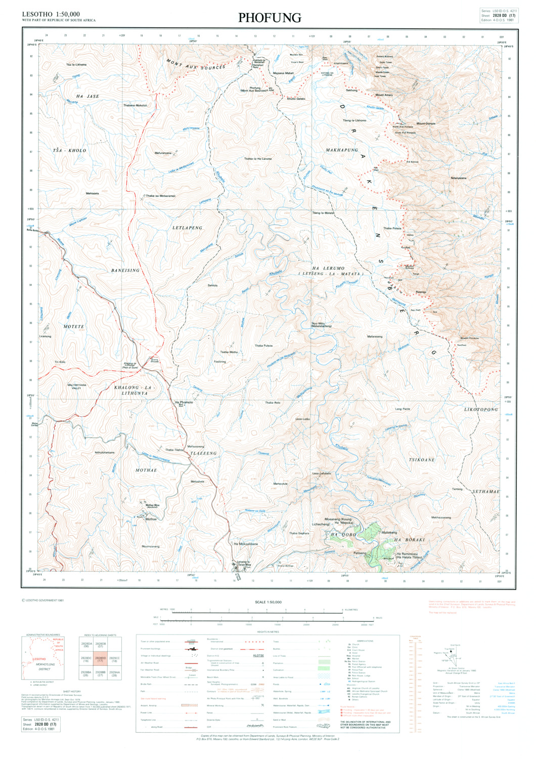 (image for) Lesotho #2828-DD-17: Phofung - Click Image to Close