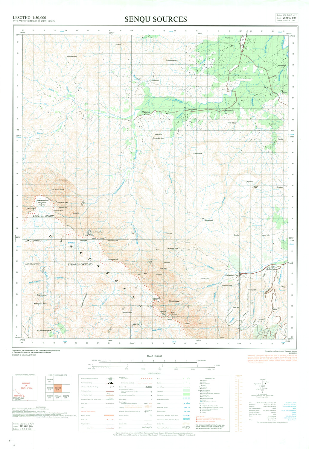 (image for) Lesotho #2829-CC-18: Senqu Sources - Click Image to Close