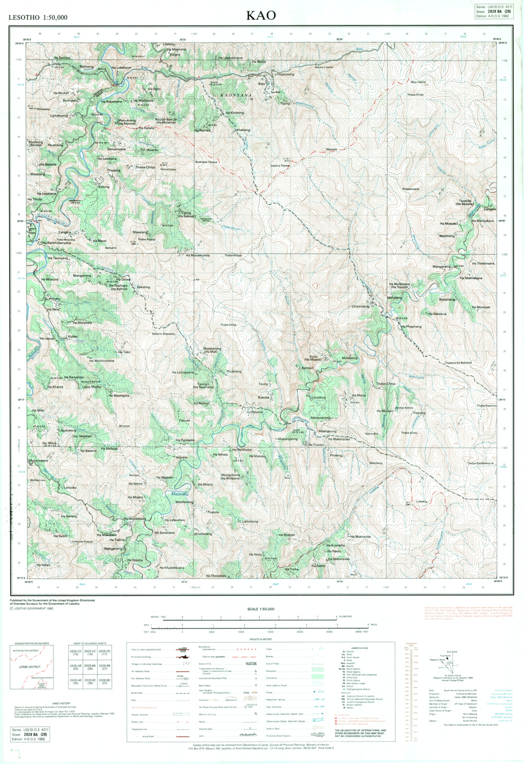 (image for) Lesotho #2928-BA-26: Kao - Click Image to Close