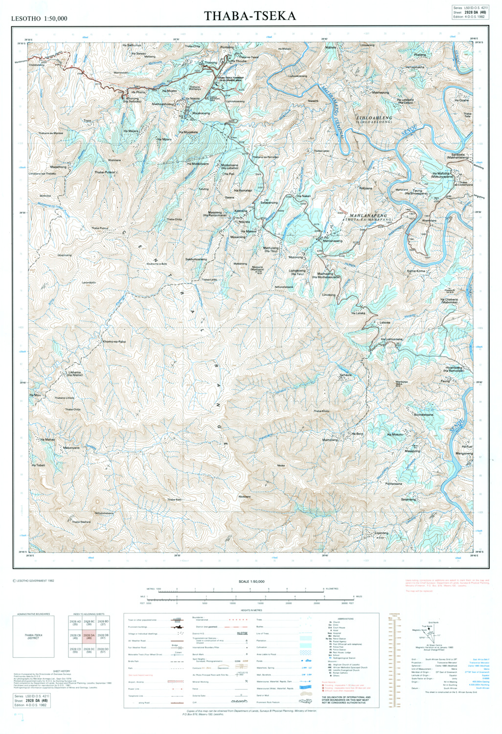 (image for) Lesotho #2928-DA-46: Thaba Tseka - Click Image to Close