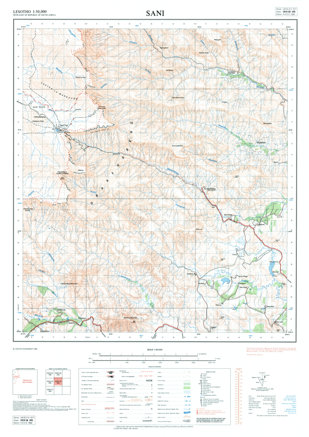 (image for) Lesotho #2929-CB-49: Sani - Click Image to Close