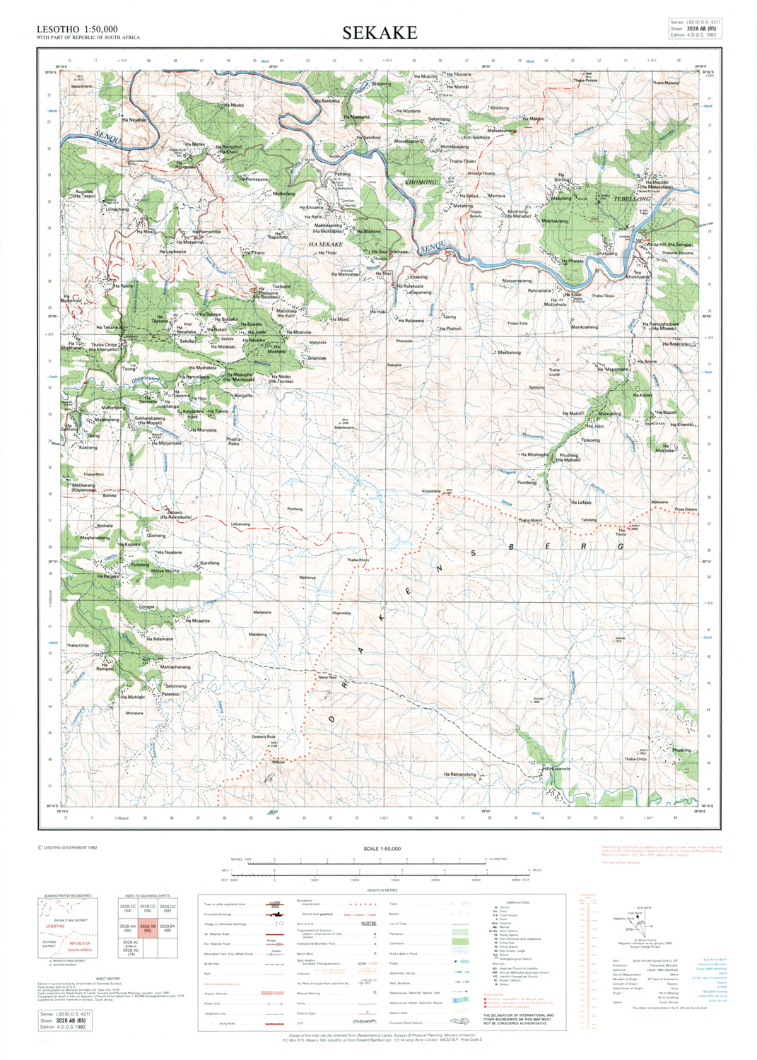 (image for) Lesotho #3028-AB-65: Sekake - Click Image to Close