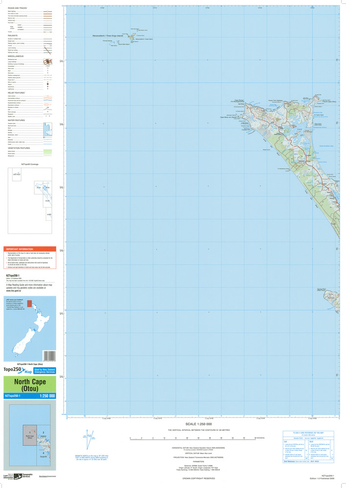 (image for) New Zealand #250-01: North Cape (Otou) - Click Image to Close