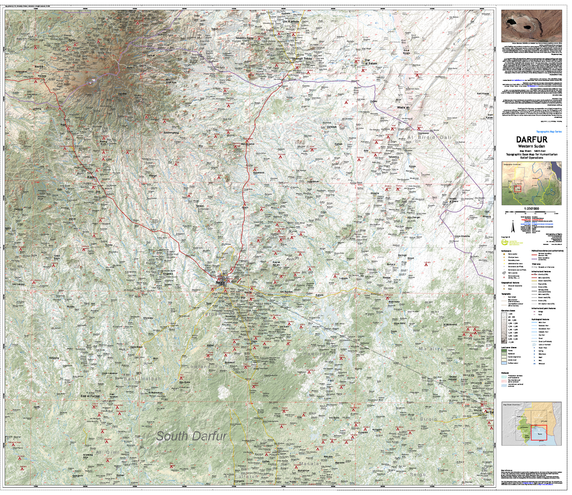 (image for) Western Sudan 1:250,000 South-east Darfur - Click Image to Close