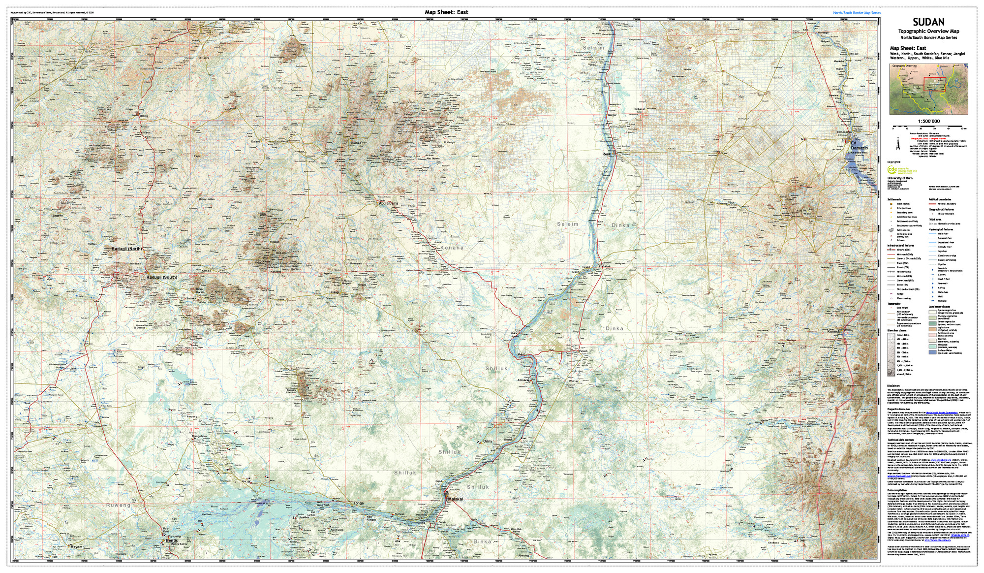 (image for) Sudan North South Border 1:500,000 East sheet. - Click Image to Close