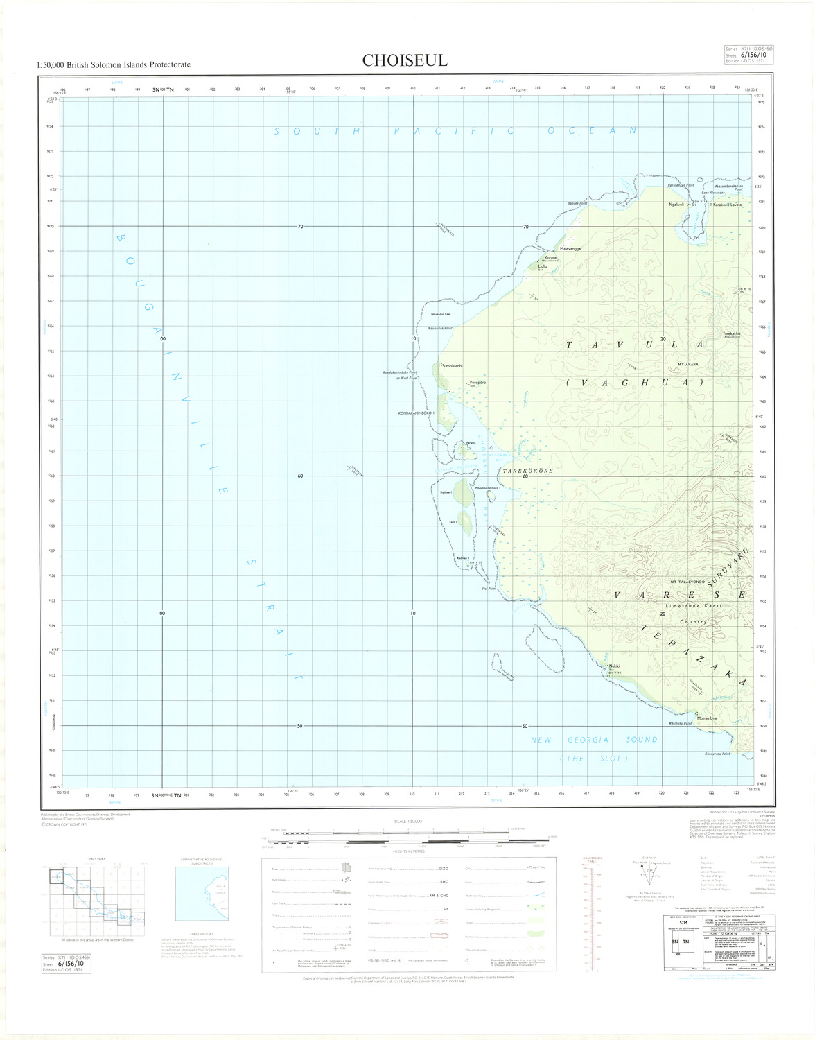 (image for) Solomon Islands #06-156-10: Choiseul topo - Click Image to Close