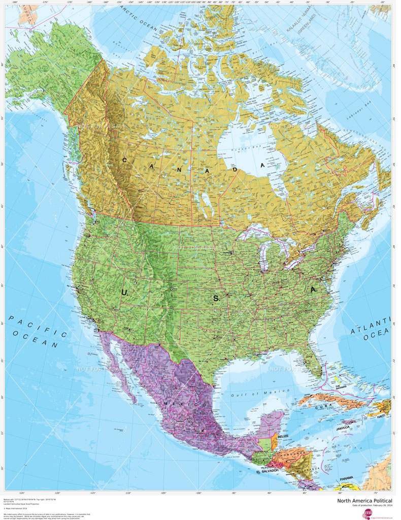 (image for) North America Political - Click Image to Close