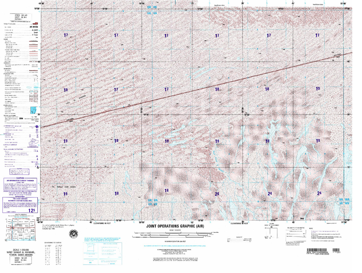 (image for) NE-39-06: Wadi 'Aywat Al Manahil, Yemen; Saudi Arabia - Click Image to Close