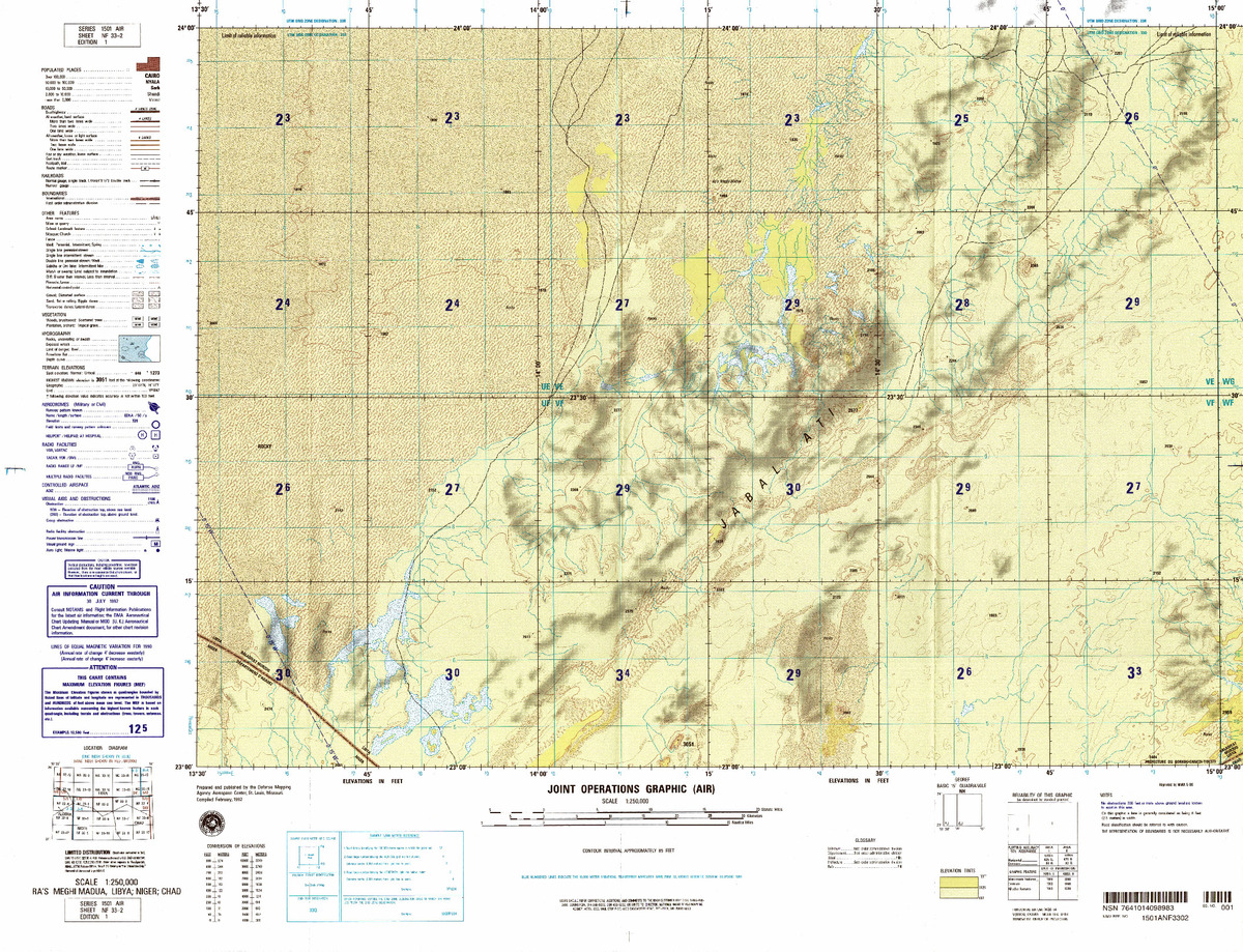 (image for) NF-33-02: Ras Meghi Madua, Libya; Niger; Chad - Click Image to Close