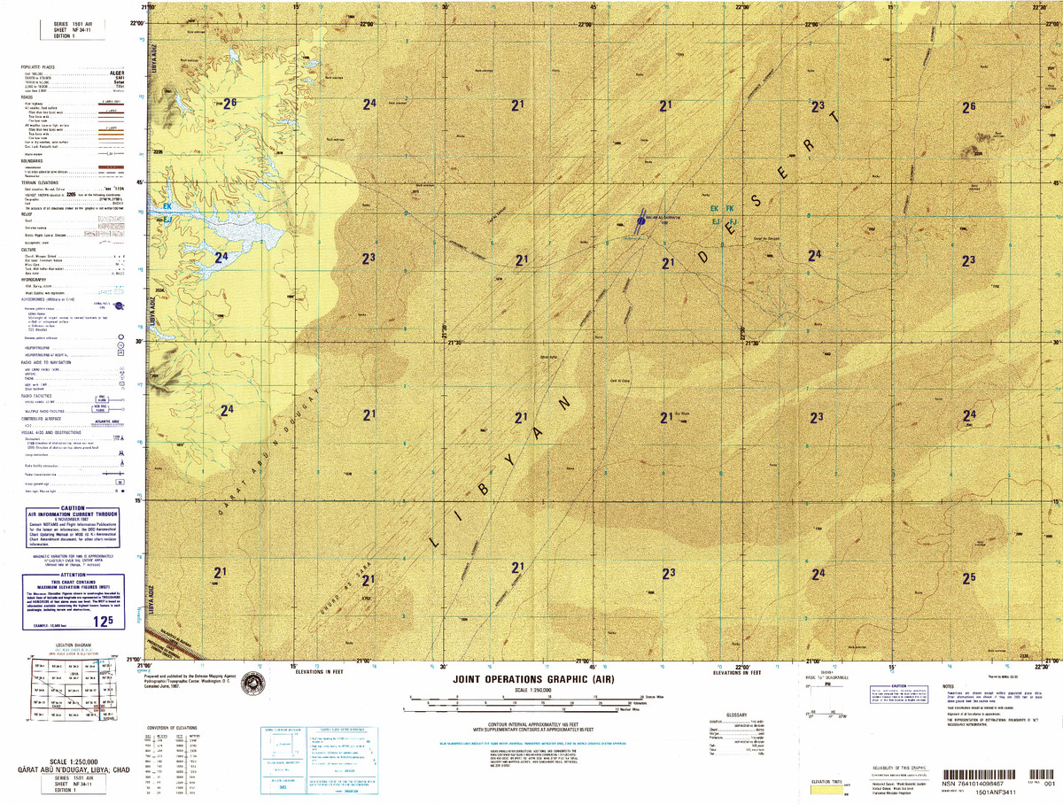 (image for) NF-34-11: Qarat Abu Ndougay, Libya; Chad - Click Image to Close