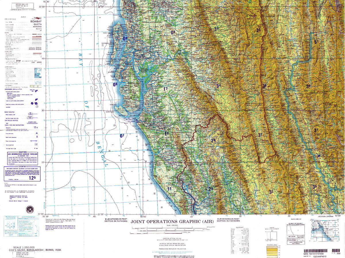 (image for) NF-46-10: Cox's Bazar, Bangladesh; Burma; India - Click Image to Close