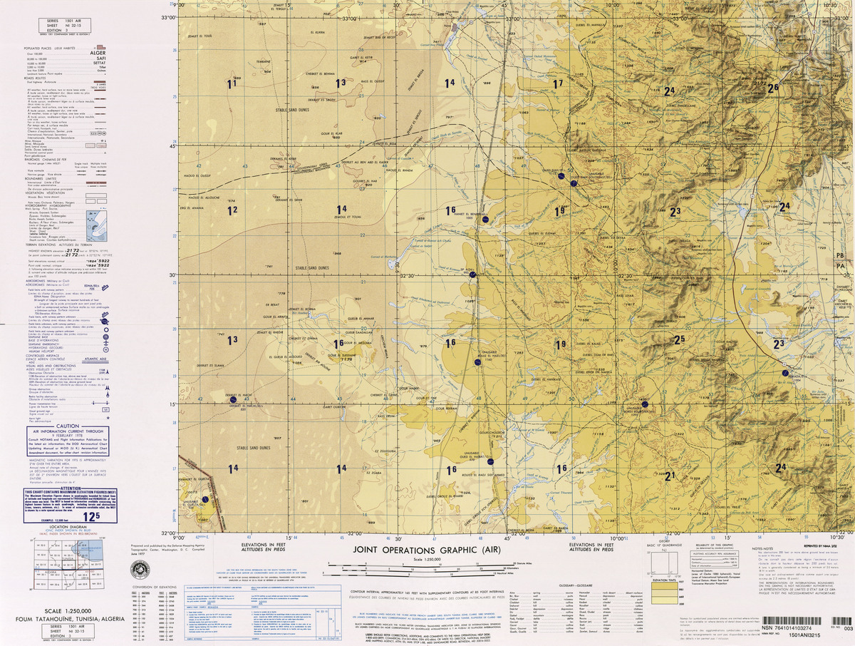 (image for) NI-32-15: Foum Tatahouine, Tunisia; Algeria - Click Image to Close