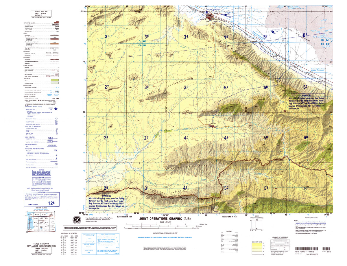 (image for) NJ-40-06: Kizyl Arvat, [Turkmenistan] Soviet Union; Iran - Click Image to Close