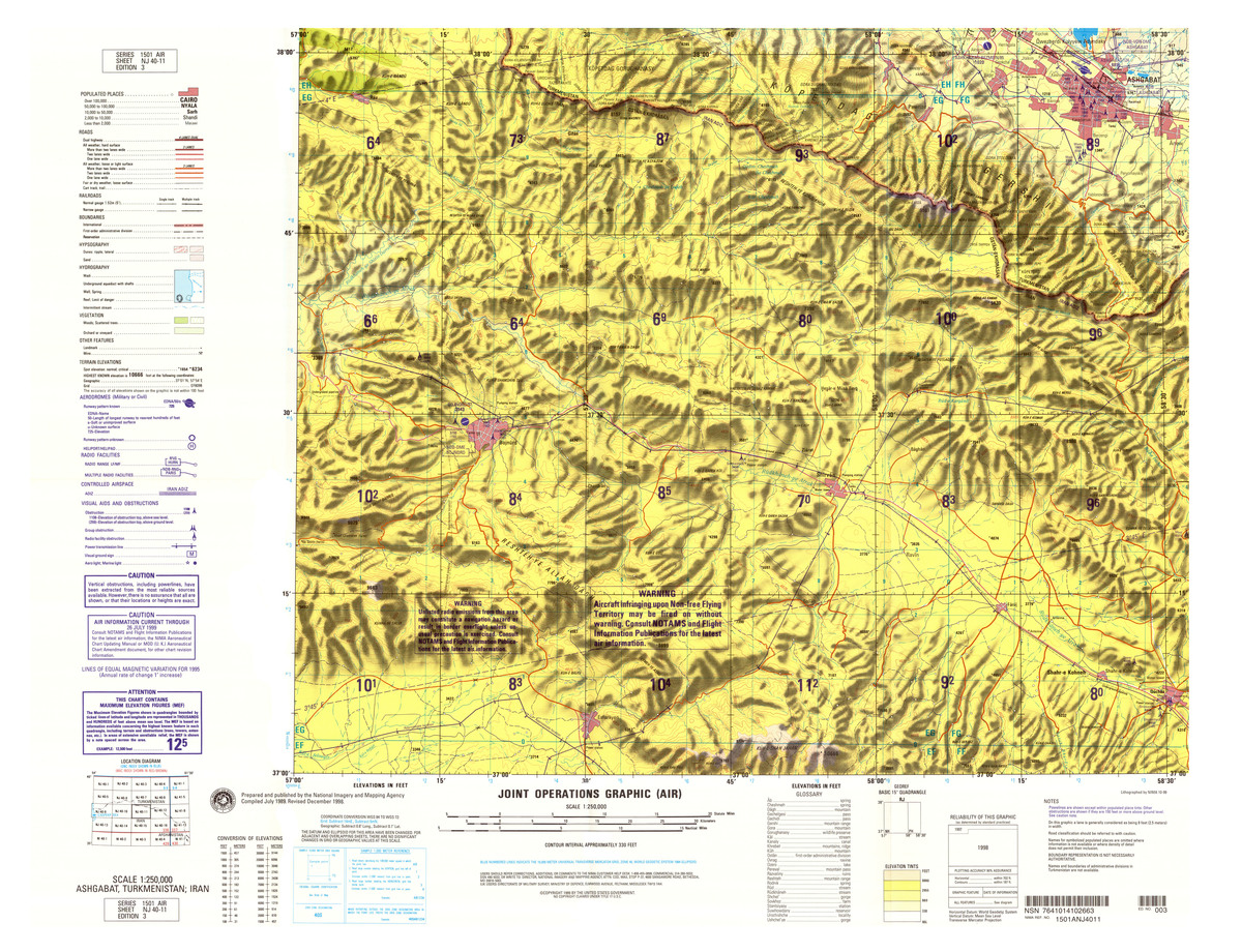 (image for) NJ-40-11: Ashgabat, Turkmenistan; Iran - Click Image to Close