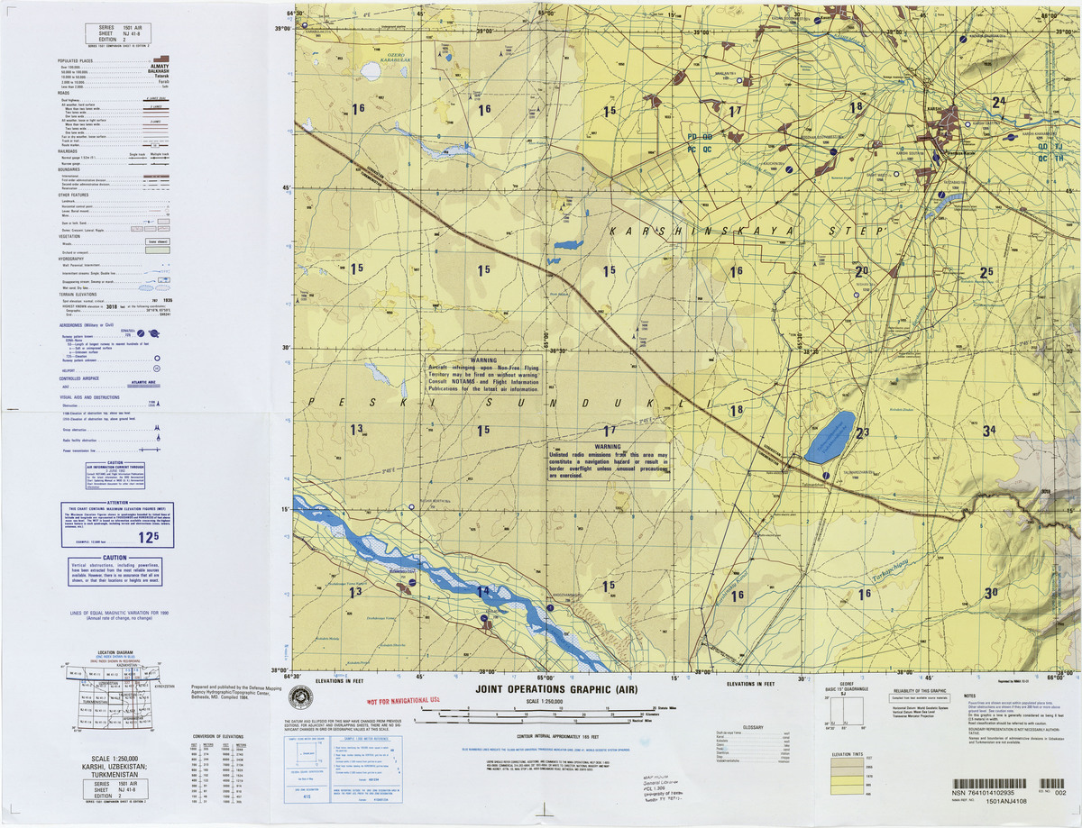 (image for) NJ-41-08: Karshi, Uzbekistan; Turkmenistan - Click Image to Close