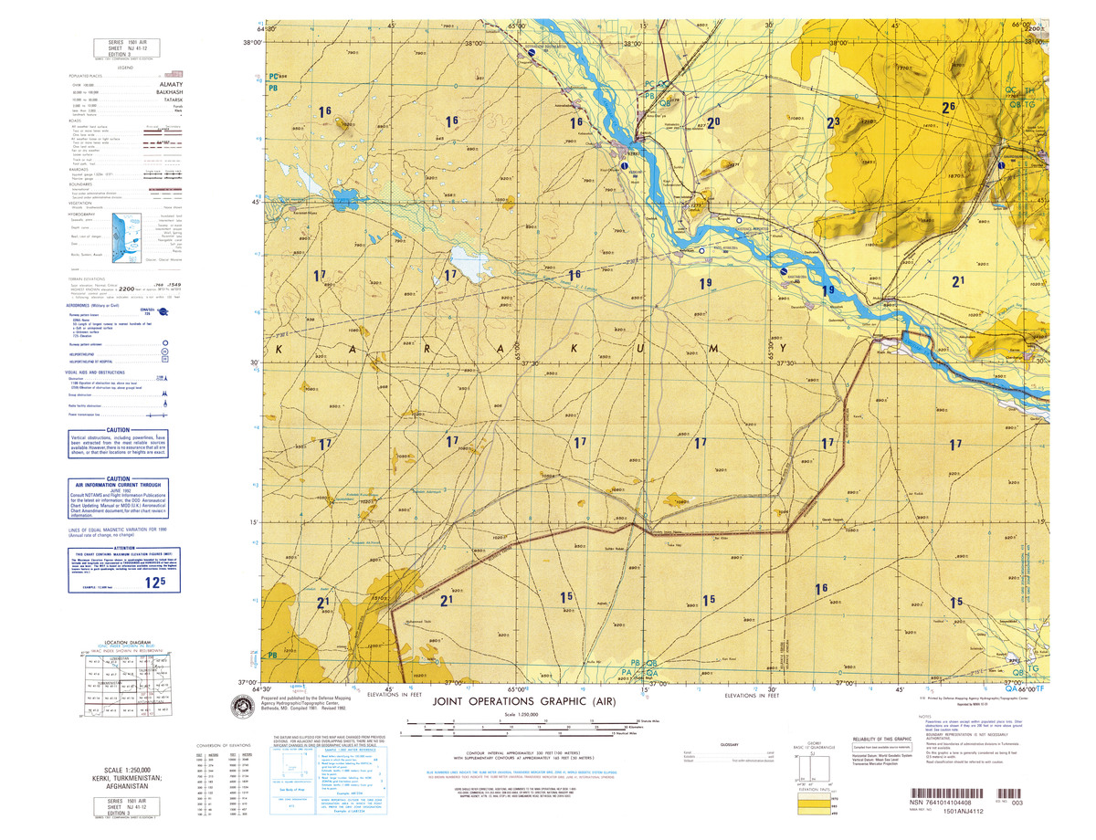 (image for) NJ-41-12: Kerki, Turkmenistan; Afghanistan - Click Image to Close