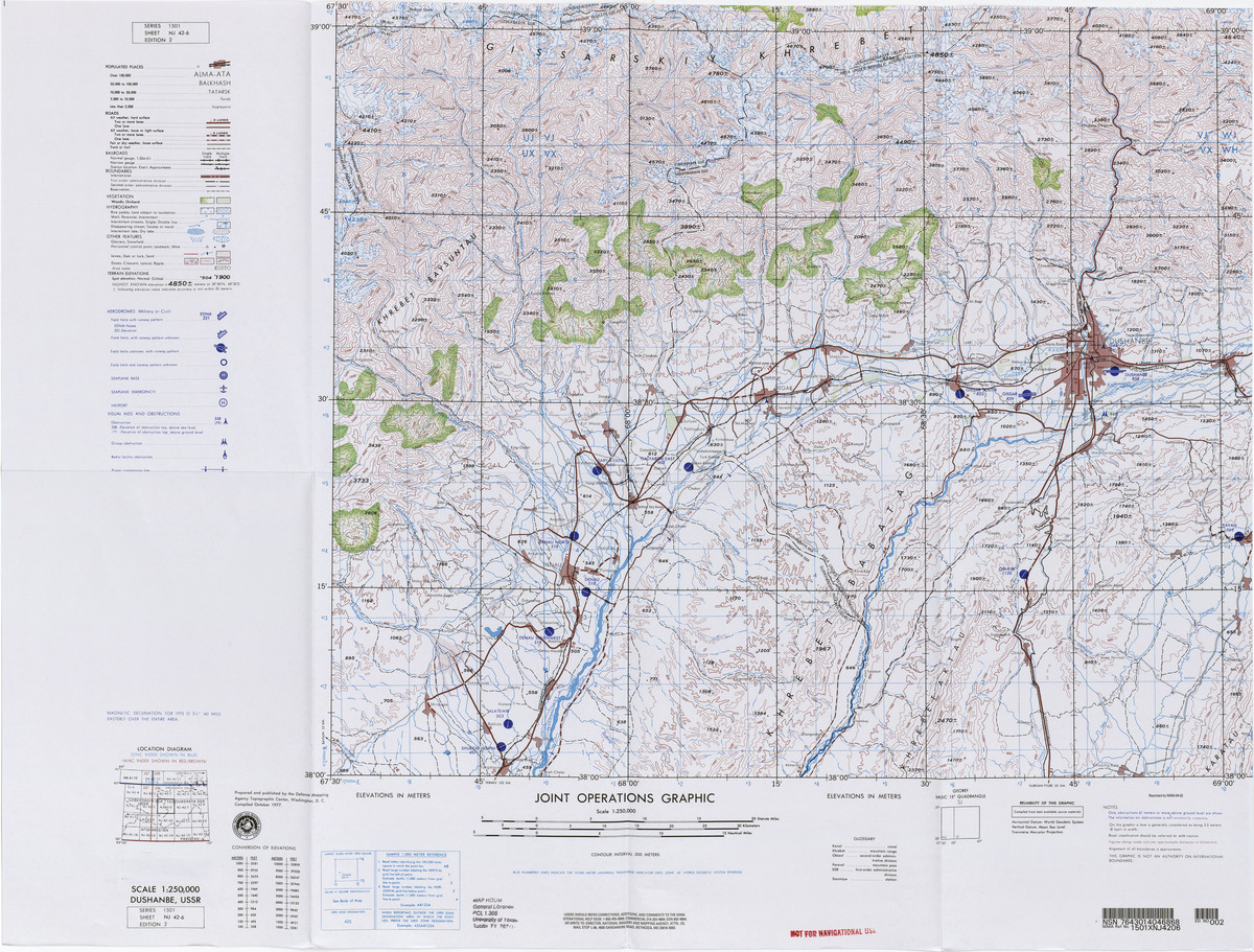 (image for) NJ-42-06: Dushanbe, U.S.S.R. [Tajikistan; Uzbekistan] - Click Image to Close