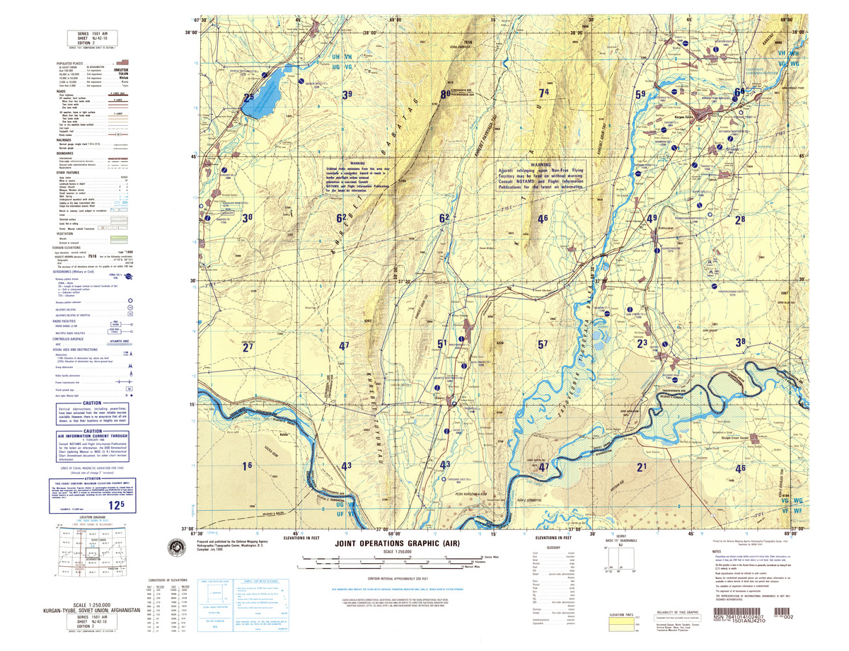 (image for) NJ-42-10: Kurgan Tyube, [Tajikistan] Soviet Union; Afghanistan - Click Image to Close