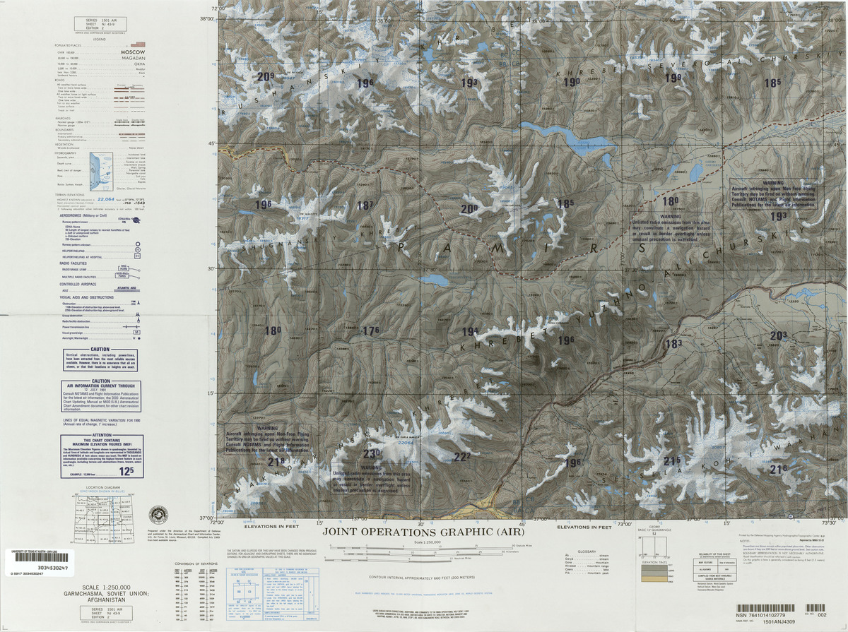 (image for) NJ-43-09: Garmchasma, Soviet Union; Afghanistan - Click Image to Close