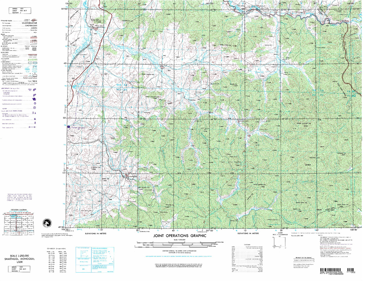 (image for) NM-48-09: Sharingol, Mongolia, U.S.S.R. - Click Image to Close