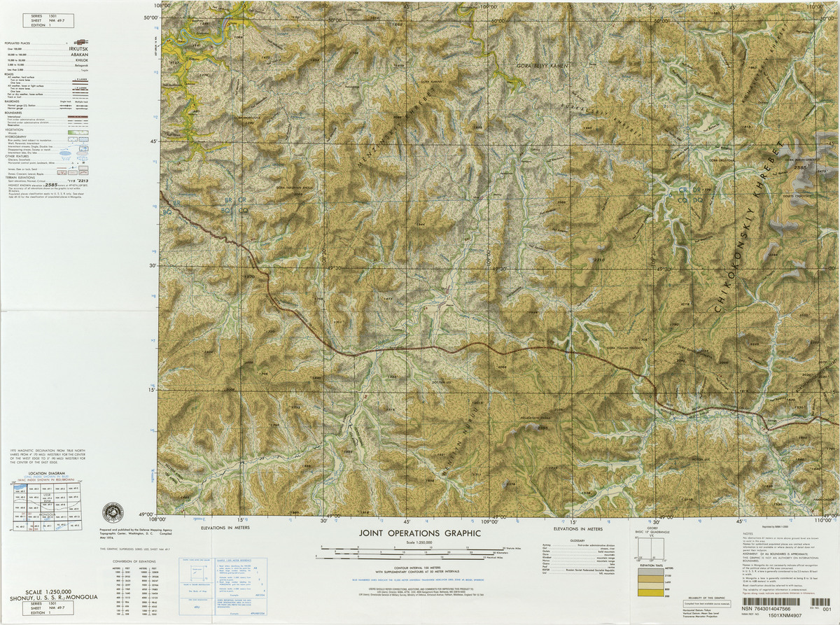 (image for) NM-49-07: Shonuy, U.S.S.R.; Mongolia - Click Image to Close