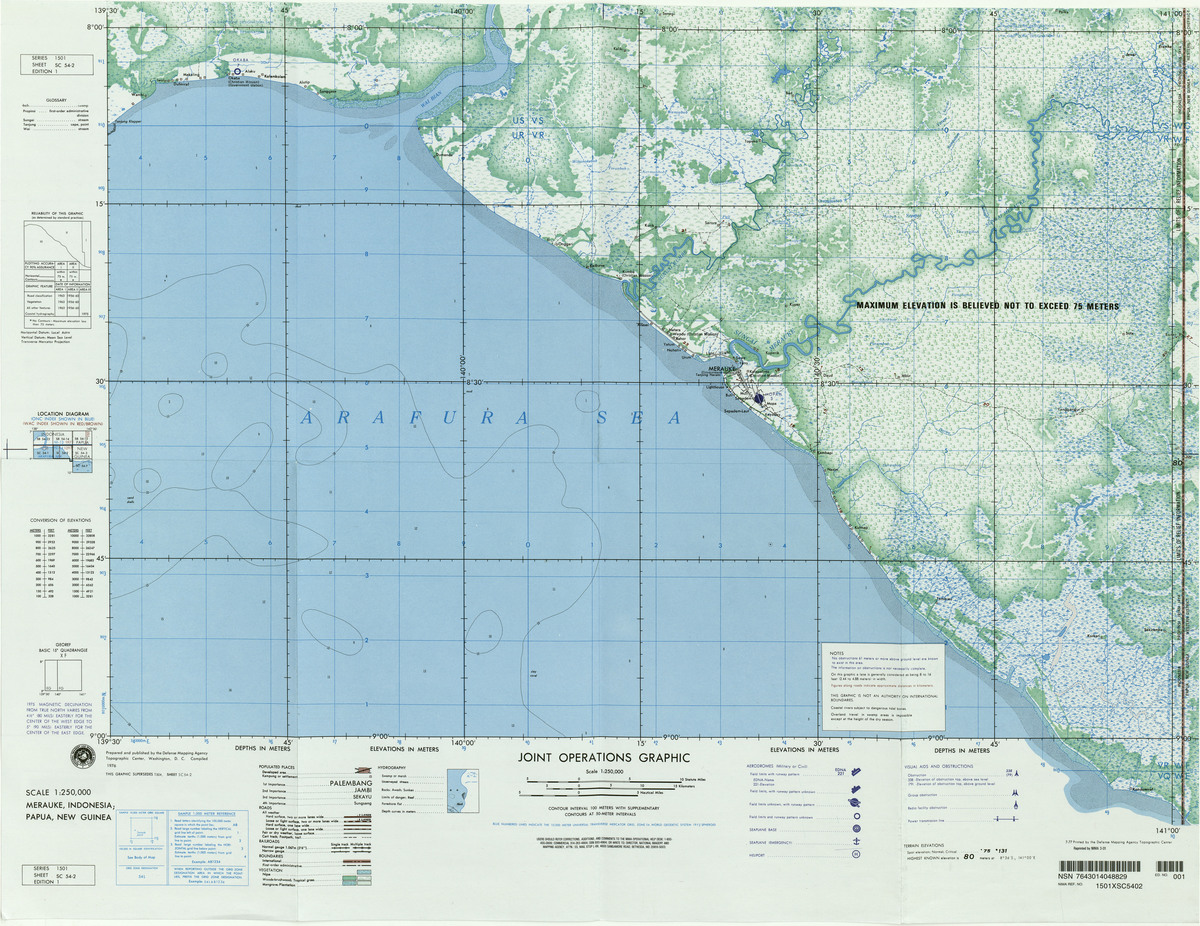 (image for) SC-54-02: Merauke, Indonesia; Papua, New Guinea - Click Image to Close