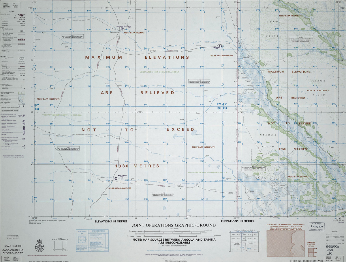 (image for) SD-34-11: Gago Coutinho, Angola; Zambia - Click Image to Close