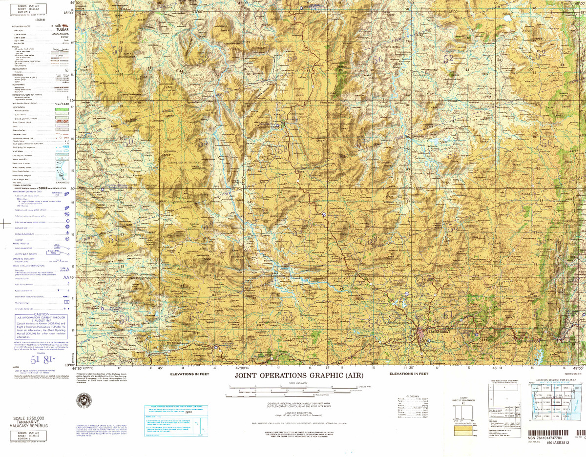 (image for) SE-38-12: Tananarive, Malagasy Republic Army Map Service - Click Image to Close