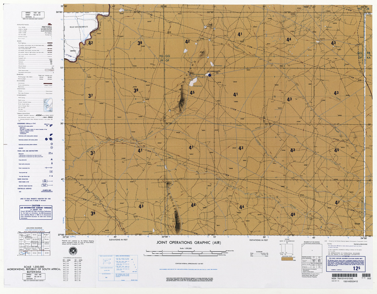 (image for) SG-34-12: Morokweng, Republic of South Africa; Botswana - Click Image to Close