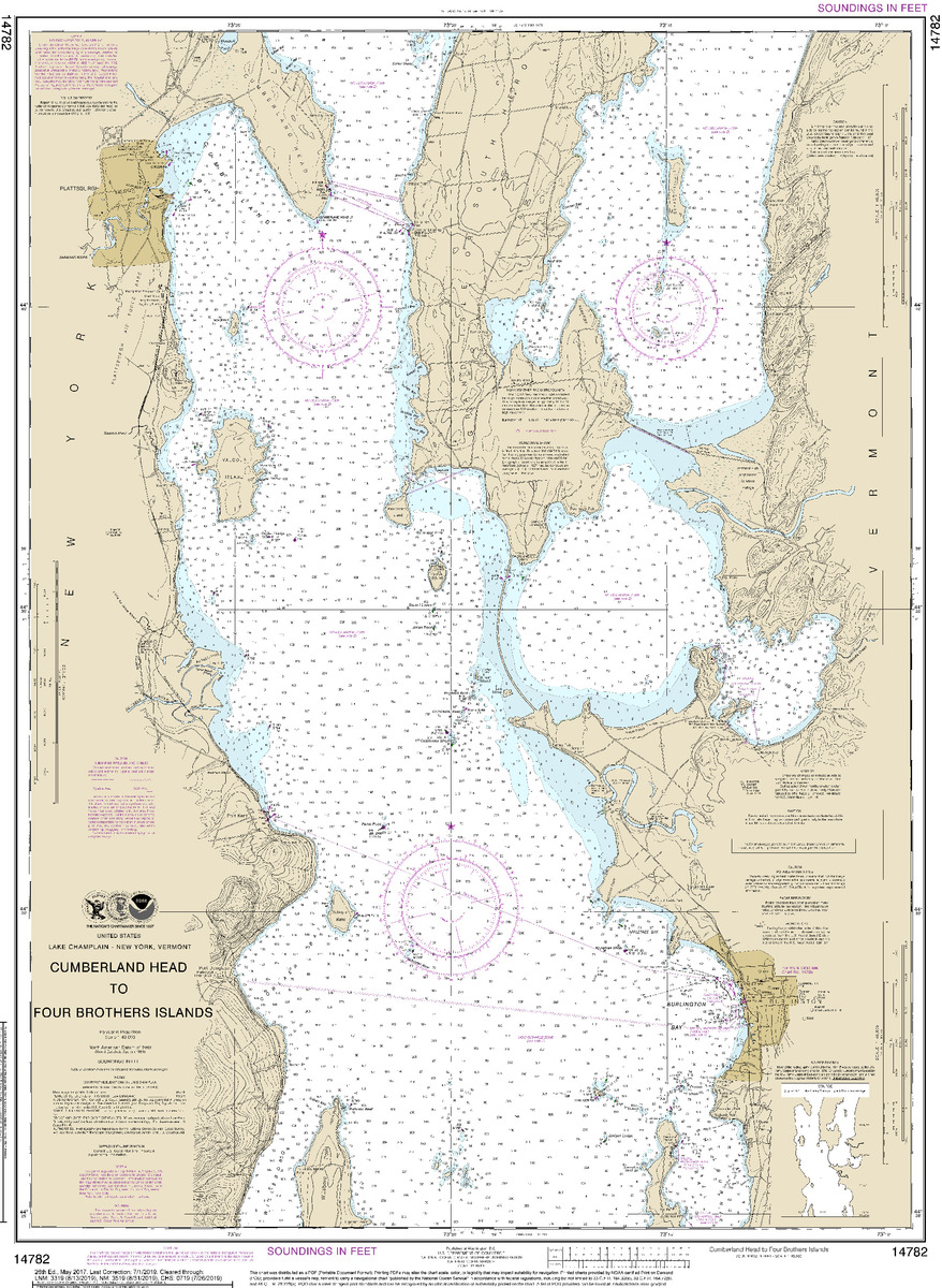 (image for) Cumberland Head to Four Brothers Islands - Click Image to Close