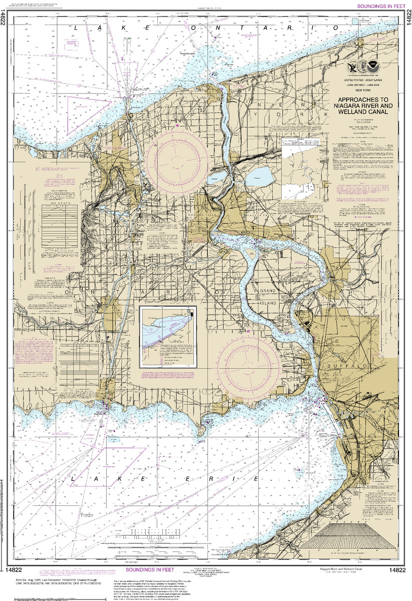 (image for) Approaches to Niagara River and Welland Canal - Click Image to Close