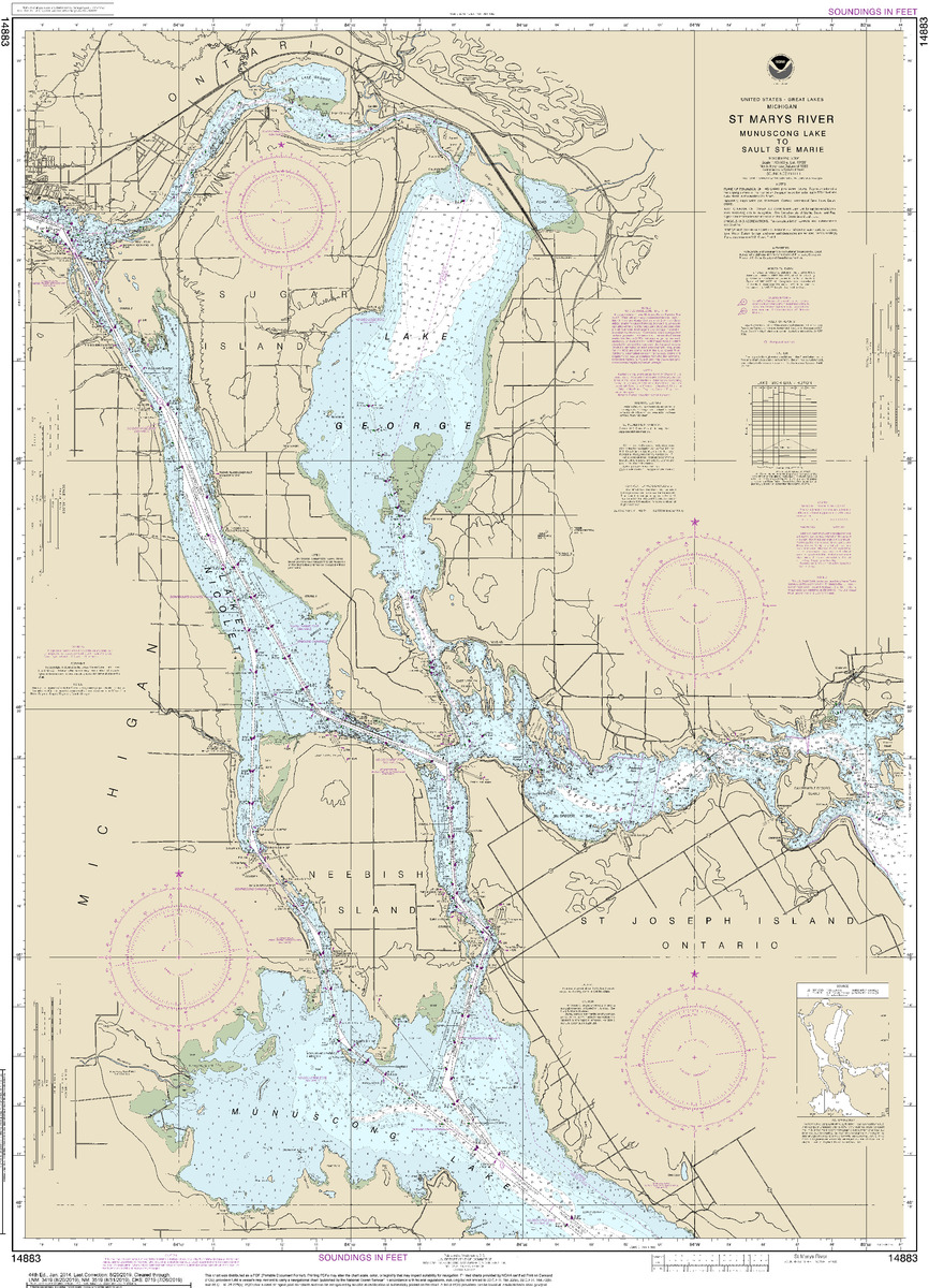 (image for) St. Marys River - Munuscong Lake to Sault Ste. Marie - Click Image to Close