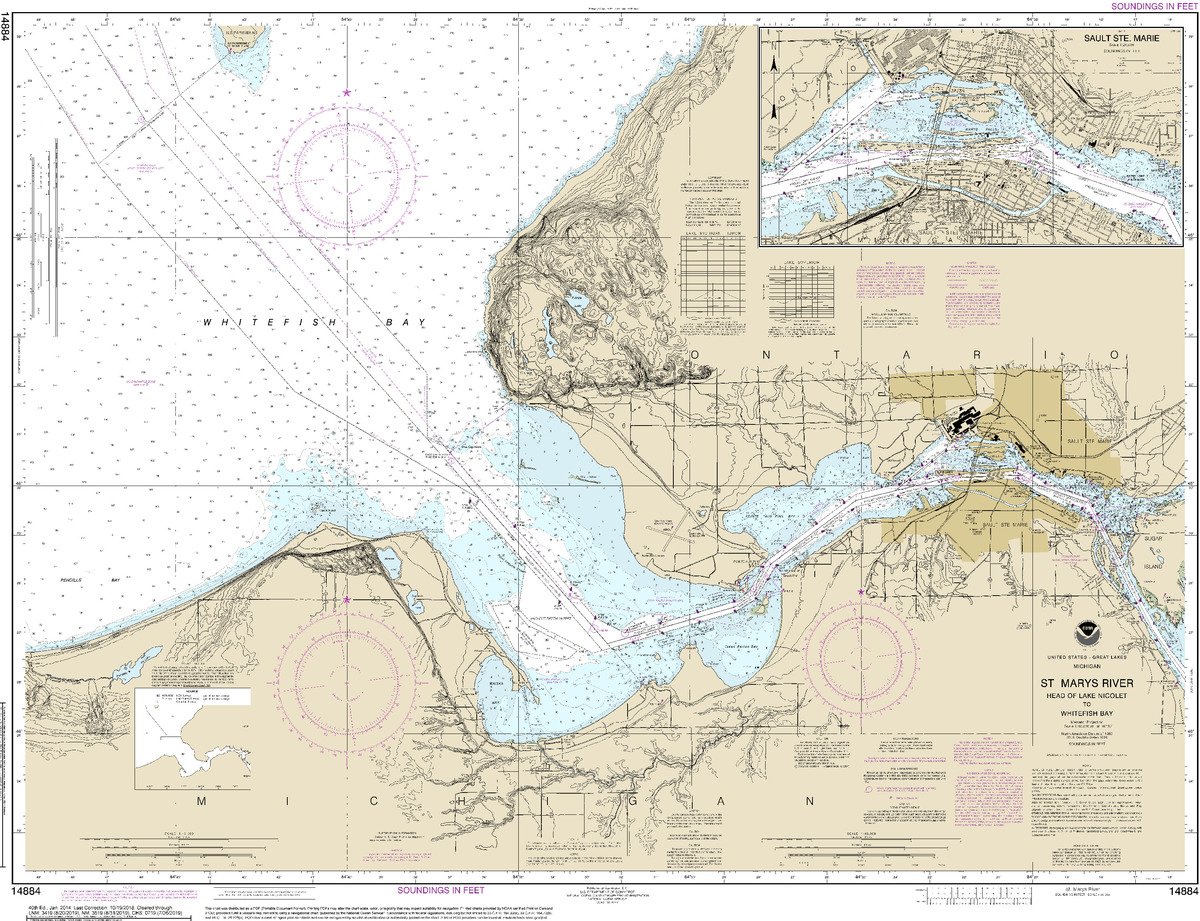 (image for) St. Marys River - Head of Lake Nicolet to Whitefish Bay - Click Image to Close