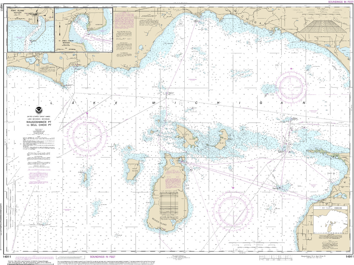 (image for) Waugoshance Pt to Seul Choix Pt, including Beaver Isl Group - Click Image to Close