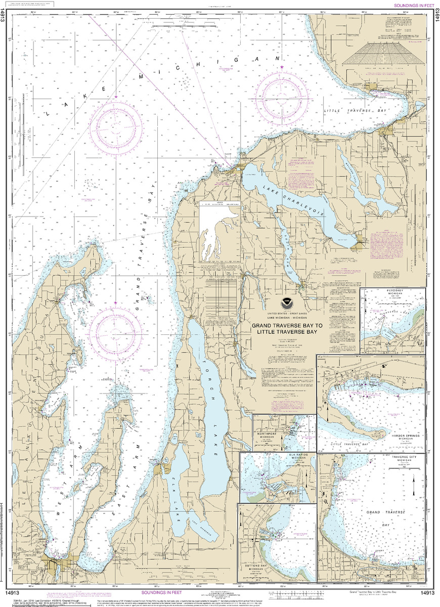 (image for) Grand Traverse Bay to Little Traverse Bay - Click Image to Close