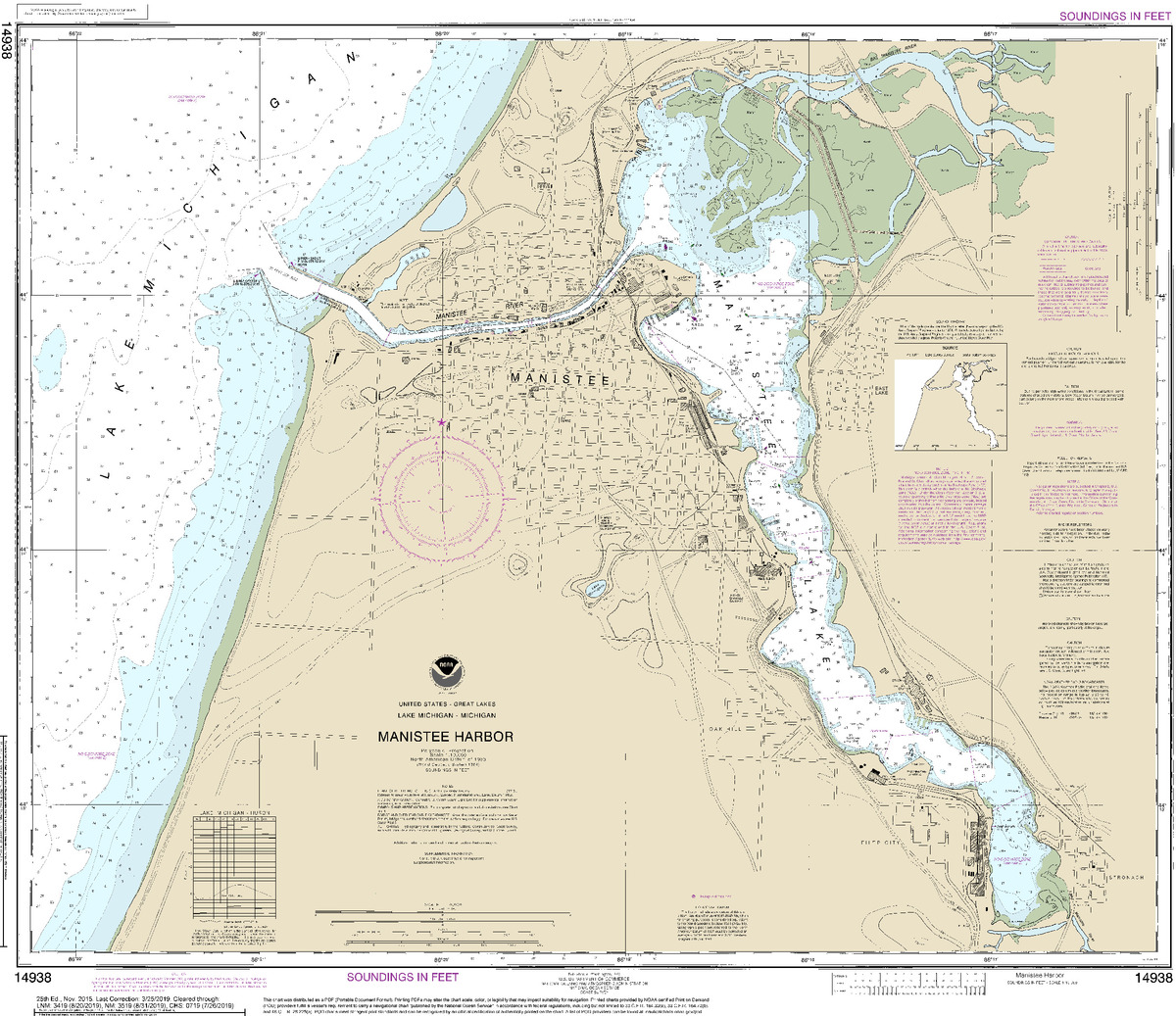 (image for) Manistee Harbor and Manistee Lake - Click Image to Close