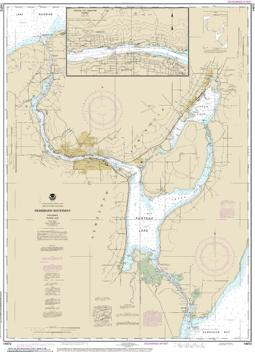 (image for) Keweenaw Waterway, including Torch Lake - Click Image to Close