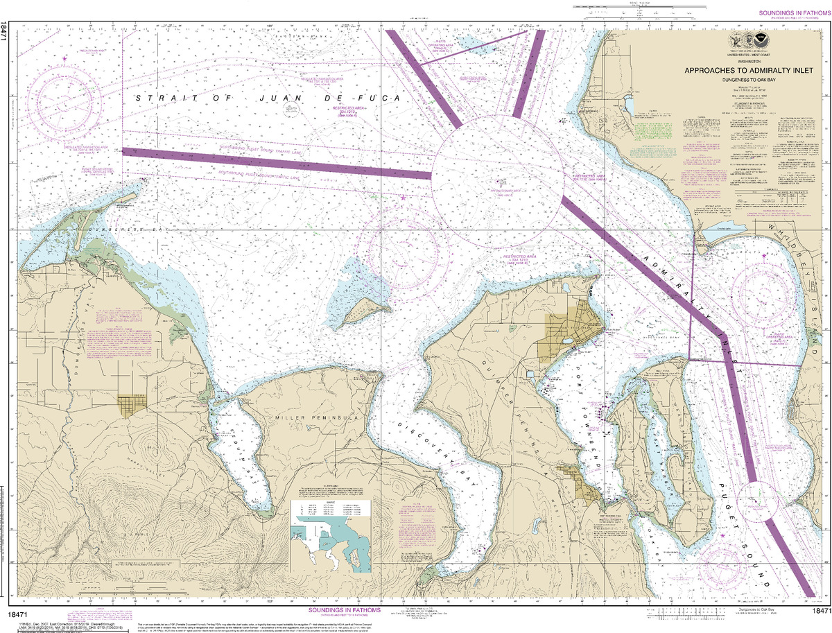 (image for) Approaches to Admiralty Inlet Dungeness to Oak Bay - Click Image to Close