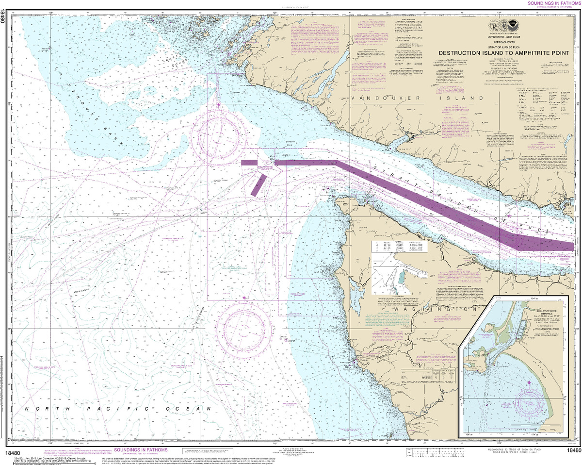 (image for) Strait of Juan de Fuca Destruction lsland to Amphitrite Pt - Click Image to Close