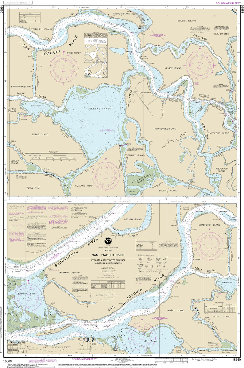 (image for) San Joaquin River Stockton Deep Water Chnl Antioch Medford Isl - Click Image to Close