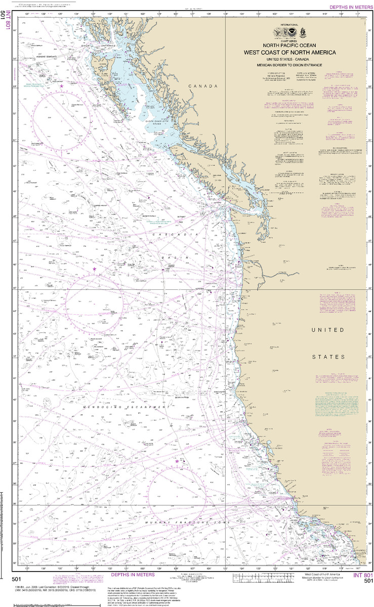 (image for) West Coast Of North America Mexican Border To Dixon Entrance - Click Image to Close