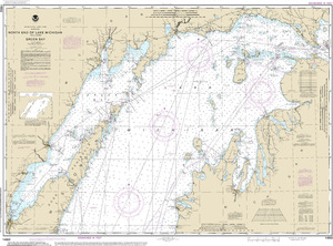 (image for) North end of Lake Michigan, including Green Bay