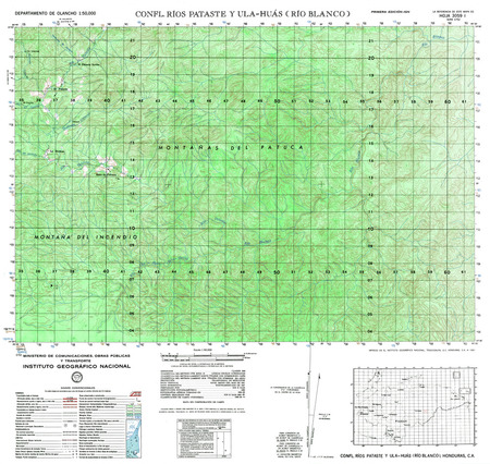 (image for) Honduras #3059-01: Confl Rios Pataste Y Ula-Huás (Rio Blanco)