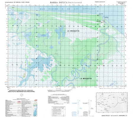 Honduras #3363-03: Barra Patuca (Butucamaya) - $20.00 : Charts and Maps ...