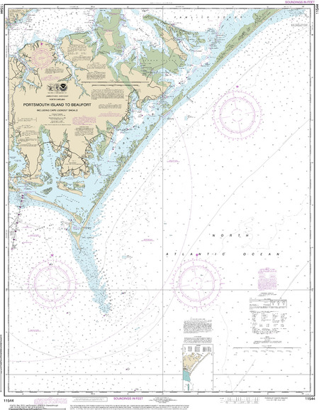 Portsmouth Island to Beaufort, Including Cape Lookout Shoals - $20.00 ...