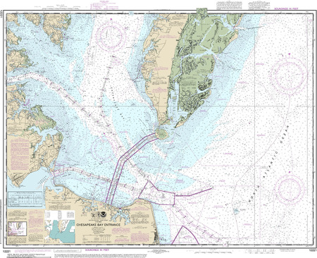 Chesapeake Bay Entrance - $20.00 : Charts and Maps, ONC and TPC Charts 